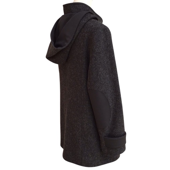 Cinzia Rocca Black Charcoal Wool Blend Coat - Picture 5 of 11